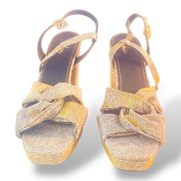 Glittery Boden Platform Sandals – Made in Spain – Size EU 41 / US Women’s 9.5–10 - Picture 3 of 17
